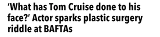 Illustration for article titled Everyone Is Confused About Tom Cruise's Face